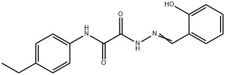 N-(4-ETHYLPHENYL)-2-[2-(2-HYDROXYBENZYLIDENE)HYDRAZINO]-2-OXOACETAMIDE Structure