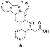 FMOC-(S)-3-AMINO-3-(3-BROMO-PHENYL)-PROPIONIC ACID Structure