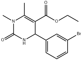 4-(3-BROMO-PHENYL)-1,6-DIMETHYL-2-OXO-1,2,3,4-TETRAHYDRO-PYRIMIDINE-5-CARBOXYLIC ACID ETHYL ESTER Structure