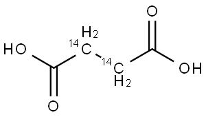 SUCCINIC ACID, [2,3-14C] Structure