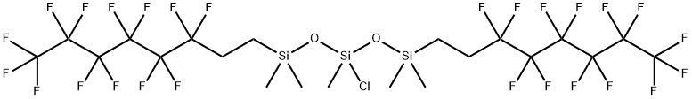 BIS((TRIDECAFLUORO-1,1,2,2-TETRAHYDROOCTYL)DIMETHYLSILOXY)METHYLCHLOROSILANE Structure