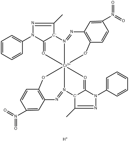 52256-37-8 2,4-Dihydro-4-[(2-hydroxy-5-nitrophenyl)azo]-5-methyl-2-phenyl-3H-pyrazol-3-one chromium complex