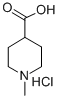 1-METHYLPIPERIDINE-4-CARBOXYLIC ACID HYDROCHLORIDE Structure