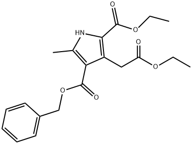 4-BENZYL 2-ETHYL 3-(2-ETHOXY-2-OXOETHYL)-5-METHYL-1H-PYRROLE-2,4-DICARBOXYLATE Structure