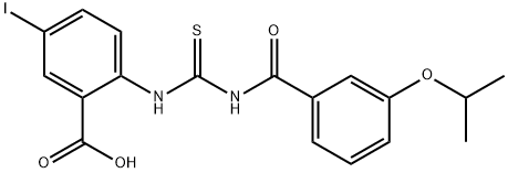 5-IODO-2-[[[[3-(1-METHYLETHOXY)BENZOYL]AMINO]THIOXOMETHYL]AMINO]-BENZOIC ACID Structure