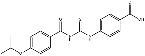 4-[[[[4-(1-METHYLETHOXY)BENZOYL]AMINO]THIOXOMETHYL]AMINO]-BENZOIC ACID Structure