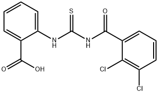 2-[[[(2,3-DICHLOROBENZOYL)AMINO]THIOXOMETHYL]AMINO]-BENZOIC ACID Structure