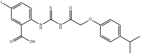 5-IODO-2-[[[[[4-(1-METHYLETHYL)PHENOXY]ACETYL]AMINO]THIOXOMETHYL]AMINO]-BENZOIC ACID Structure