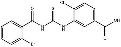 3-[[[(2-BROMOBENZOYL)AMINO]THIOXOMETHYL]AMINO]-4-CHLORO-BENZOIC ACID Structure