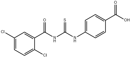 4-[[[(2,5-DICHLOROBENZOYL)AMINO]THIOXOMETHYL]AMINO]-BENZOIC ACID Structure