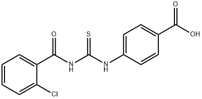 4-[[[(2-CHLOROBENZOYL)AMINO]THIOXOMETHYL]AMINO]-BENZOIC ACID Structure