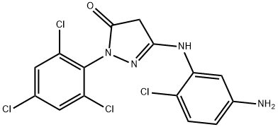 1-(2,4,6-Trichlorophenyl)-3-(5-amino-2-chloroanilino)-5-pyrazolone Structure