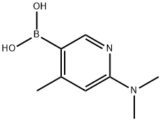 6-dimethylamino-4-methyl-pyridineboronic acid Structure