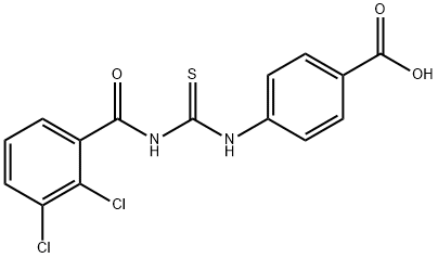 4-[[[(2,3-DICHLOROBENZOYL)AMINO]THIOXOMETHYL]AMINO]-BENZOIC ACID Structure