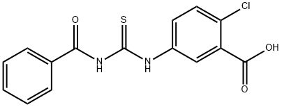 5-[[(BENZOYLAMINO)THIOXOMETHYL]AMINO]-2-CHLORO-BENZOIC ACID Structure