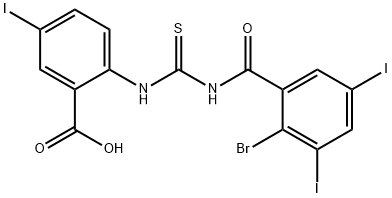 2-[[[(2-BROMO-3,5-DIIODOBENZOYL)AMINO]THIOXOMETHYL]AMINO]-5-IODO-BENZOIC ACID Structure