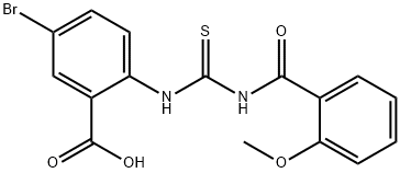 5-BROMO-2-[[[(2-METHOXYBENZOYL)AMINO]THIOXOMETHYL]AMINO]-BENZOIC ACID Structure