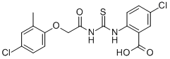 5-CHLORO-2-[[[[(4-CHLORO-2-METHYLPHENOXY)ACETYL]AMINO]THIOXOMETHYL]AMINO]-BENZOIC ACID Structure