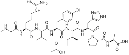 SAR-ARG-VAL-TYR-ILE-HIS-PRO-ALA ACETATE SALT Structure