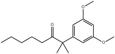 2-(3,5-DIMETHOXY-PHENYL)-2-METHYL-OCTAN-3-ONE
 Structure