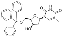 5'-O-TRITYL-2'-DEOXY-BETA-D-LYXOFURANOSYLTHYMINE Structure