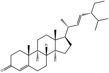 (22E,24R)-Stigmasta-4,22-dien-3-one Structure