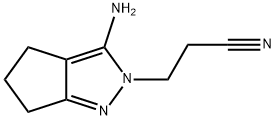 3-AMINO-2,4,5,6-TETRAHYDROCYCLOPENTAPYRAZOLE-2-PROPIONITRILE Structure