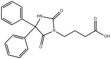 5,5-DIPHENYLHYDANTOIN-3-BUTYRIC ACID Structure