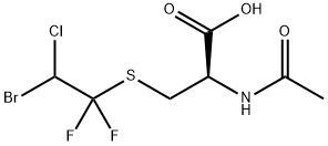 N-acetyl-S-(2-bromo-2-chloro-1,1-difluoroethyl)-L- cysteine Structure