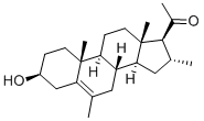 3-BETA-HYDROXY-6,16-ALPHA-DIMETHYL-5-PREGNEN-20-ONE Structure