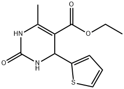 6-METHYL-2-OXO-4-THIOPHEN-2-YL-1,2,3,4-TETRAHYDRO-PYRIMIDINE-5-CARBOXYLIC ACID ETHYL ESTER Structure