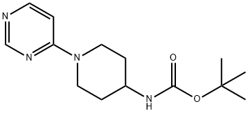 (1-PYRIMIDIN-4-YL-PIPERIDIN-4-YL)-CARBAMIC ACID TERT-BUTYL ESTER Structure