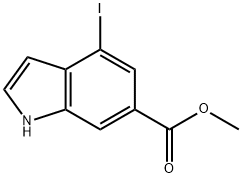 4-IODO-6-INDOLE CARBOXYLIC ACID METHYL ESTER Structure