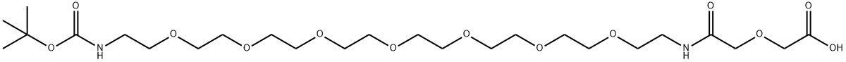 O-(2-(BOC-AMINO)-ETHYL)-O-(2-(DIGLYCOLYL-AMINO)ETHYL)EG6 Structure