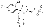 CIS-2-(2,4-DICHLOROPHENYL)-2-(1H-IMIDAZOLE-1-YL)METHYL-4-(METHANE SULFONYLOXY)METHYL-1,3-DIOXALANE Structure