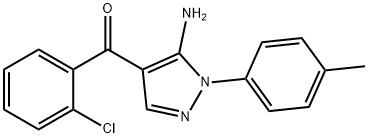 (5-AMINO-1-P-TOLYL-1H-PYRAZOL-4-YL)(2-CHLOROPHENYL)METHANONE Structure