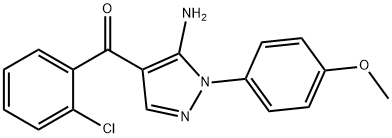 (5-AMINO-1-(4-METHOXYPHENYL)-1H-PYRAZOL-4-YL)(2-CHLOROPHENYL)METHANONE Structure