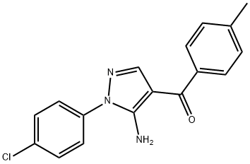 (5-AMINO-1-(4-CHLOROPHENYL)-1H-PYRAZOL-4-YL)(P-TOLYL)METHANONE Structure