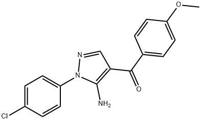 (5-AMINO-1-(4-CHLOROPHENYL)-1H-PYRAZOL-4-YL)(4-METHOXYPHENYL)METHANONE Structure