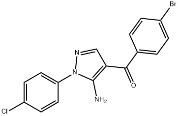 (5-AMINO-1-(4-CHLOROPHENYL)-1H-PYRAZOL-4-YL)(4-BROMOPHENYL)METHANONE Structure