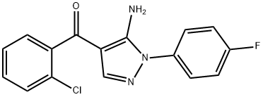 (5-AMINO-1-(4-FLUOROPHENYL)-1H-PYRAZOL-4-YL)(2-CHLOROPHENYL)METHANONE Structure