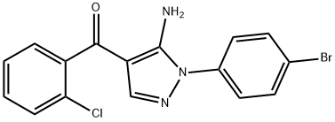 (5-AMINO-1-(4-BROMOPHENYL)-1H-PYRAZOL-4-YL)(2-CHLOROPHENYL)METHANONE Structure