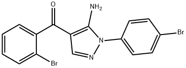 (5-AMINO-1-(4-BROMOPHENYL)-1H-PYRAZOL-4-YL)(2-BROMOPHENYL)METHANONE Structure