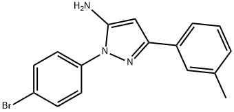 1-(4-BROMOPHENYL)-3-M-TOLYL-1H-PYRAZOL-5-AMINE Structure