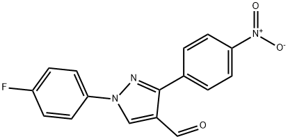 1-(4-FLUOROPHENYL)-3-(4-NITROPHENYL)-1H-PYRAZOLE-4-CARBALDEHYDE Structure