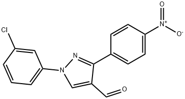 1-(3-CHLOROPHENYL)-3-(4-NITROPHENYL)-1H-PYRAZOLE-4-CARBALDEHYDE Structure