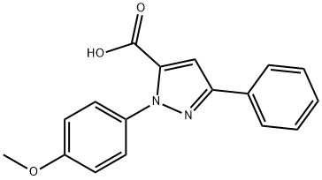 2-(4-METHOXY-PHENYL)-5-PHENYL-2H-PYRAZOLE-3-CARBOXYLIC ACID Structure