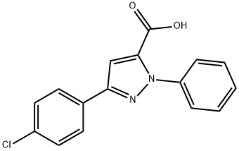 5-(4-CHLORO-PHENYL)-2-PHENYL-2H-PYRAZOLE-3-CARBOXYLIC ACID Structure