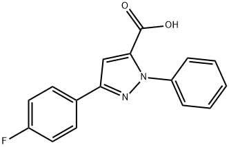 3-(4-FLUOROPHENYL)-1-PHENYL-1H-PYRAZOLE-5-CARBOXYLIC ACID Structure