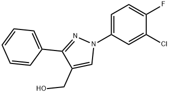 (1-(3-CHLORO-4-FLUOROPHENYL)-3-PHENYL-1H-PYRAZOL-4-YL)METHANOL Structure